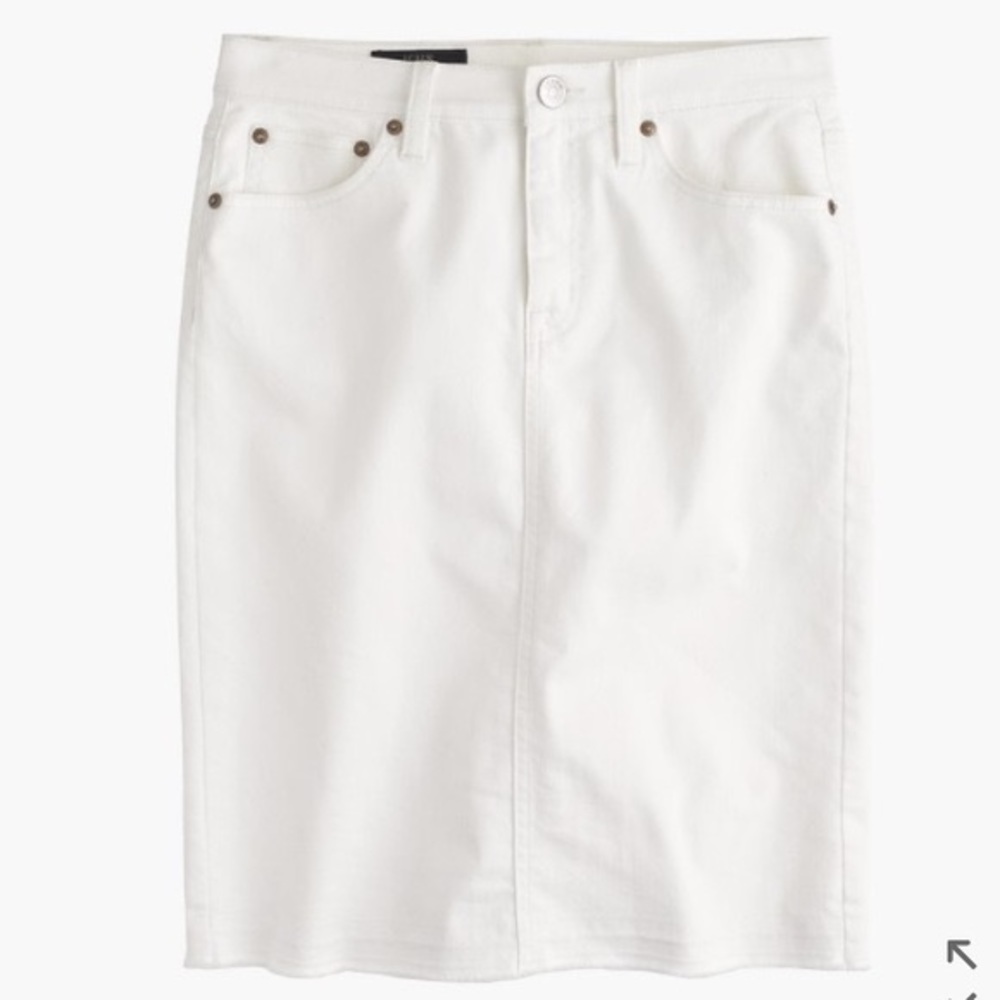Frayed Denim Pencil Skirt